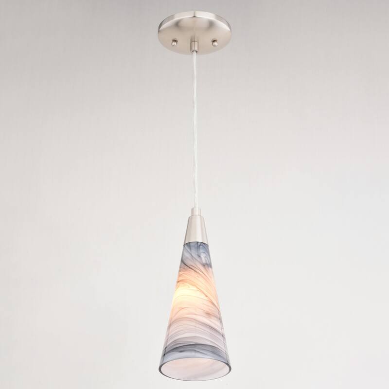 Vaxcel Lighting P0409 Milano 4" Wide Mini Pendant with Marble Glass