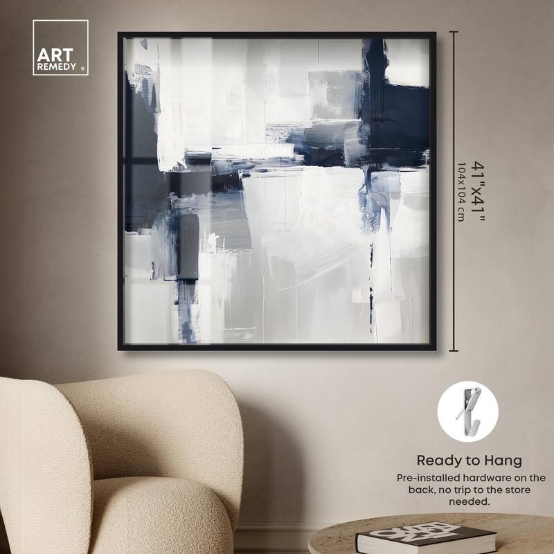 Porcelain Blue on White II Shadowbox by Art Remedy