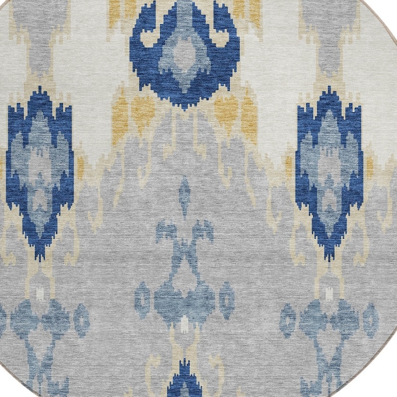 HomeRoots Ikat Transitional Rectangle Outdoor Rug
