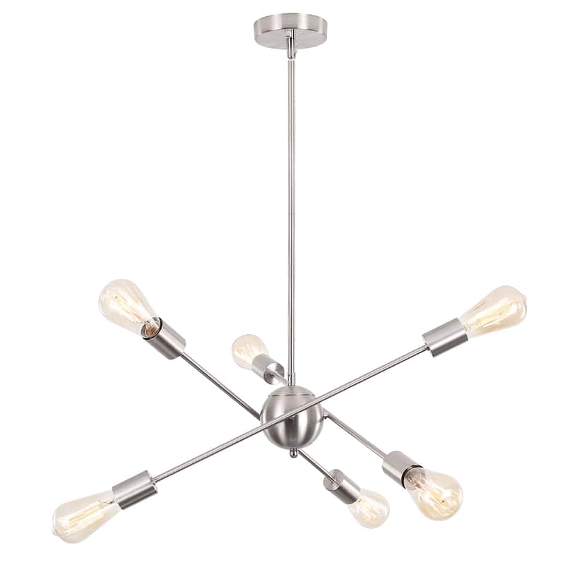 6-Light Sputnik Chandelier for Living Room Bedroom