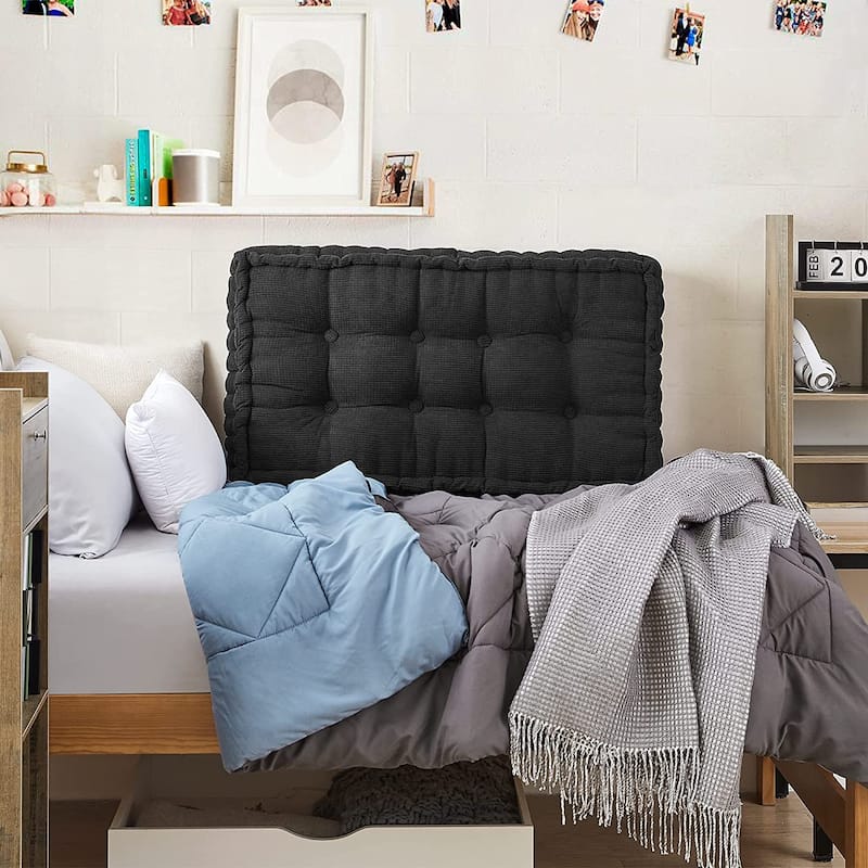 Rainha® Ultra Thick Tufted College Headboard by DormCo - Black