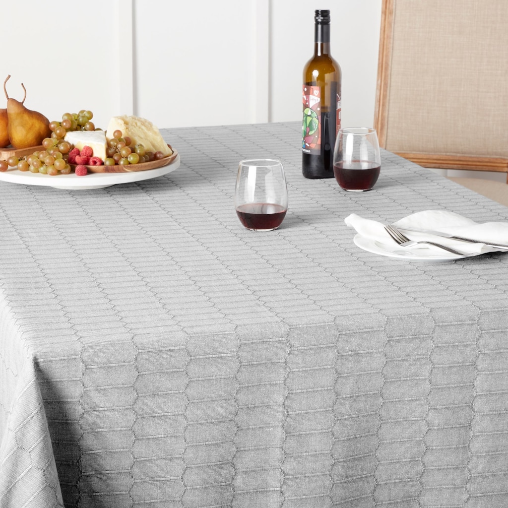 Martha Stewart Honeycomb Modern Farmhouse Tablecloth