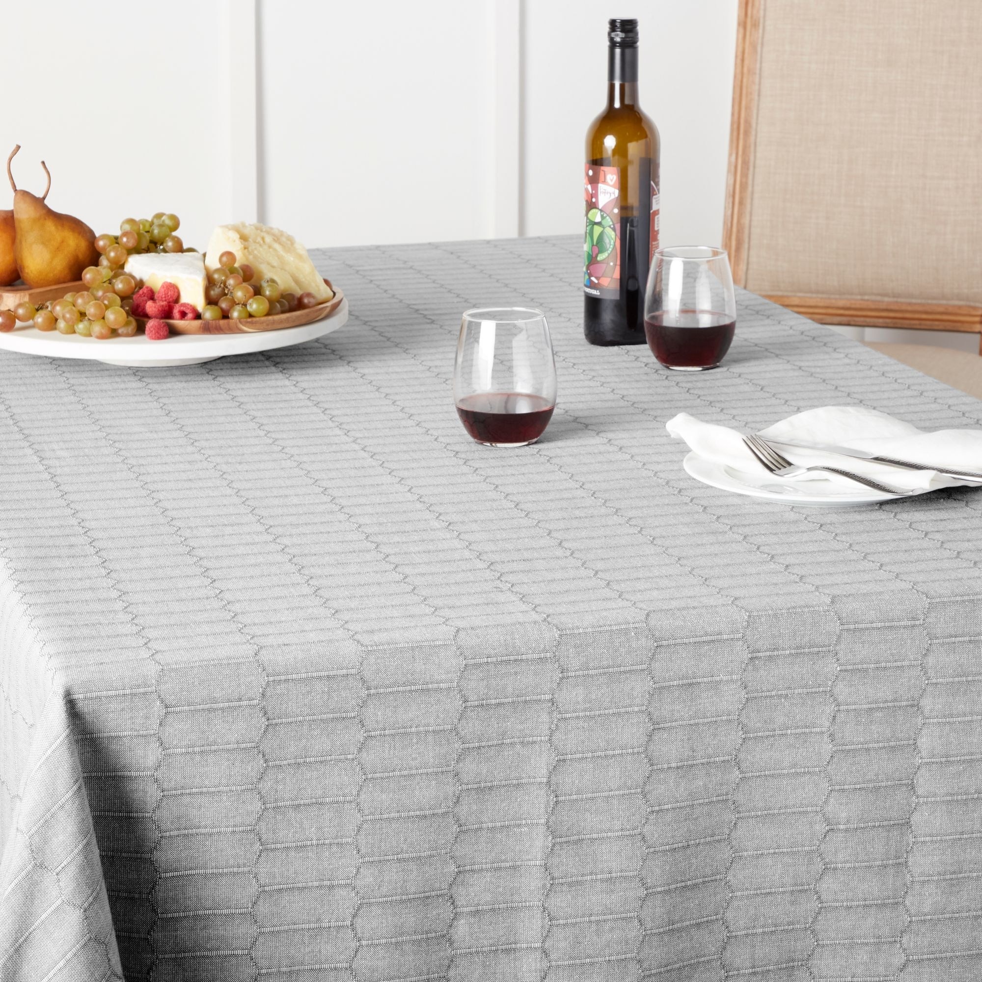 Martha Stewart Honeycomb Modern Farmhouse Tablecloth