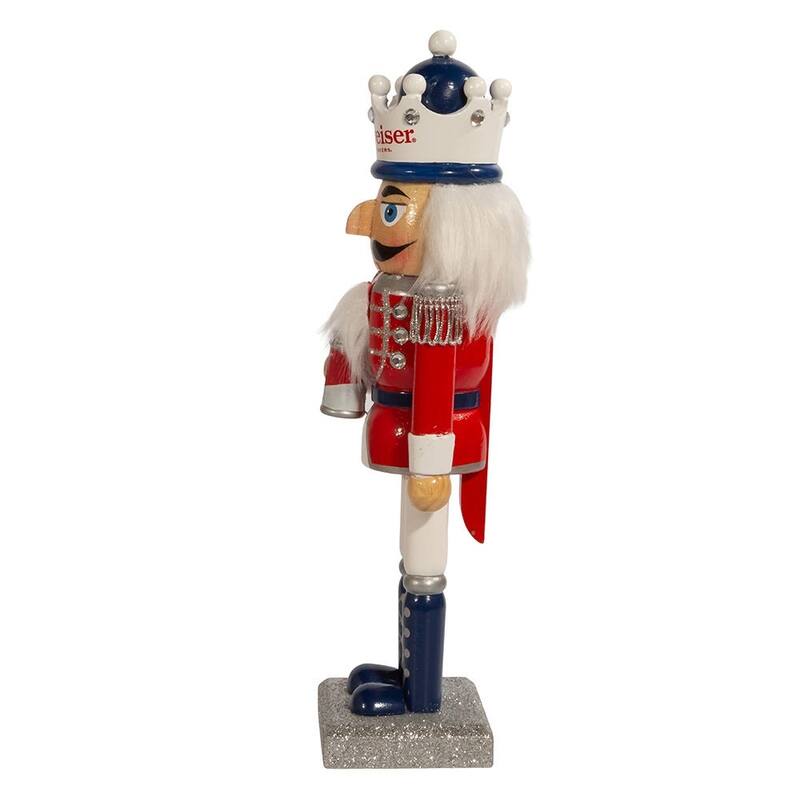 Hand-Painted Budweiser Nutcracker Tabletop Decoration - 3.63 x 10 x 2.5