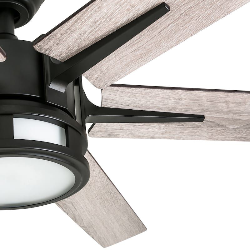 56" Honeywell Kaliza Expresso Bronze Modern LED Ceiling Fan with Light & Remote - 56-inch