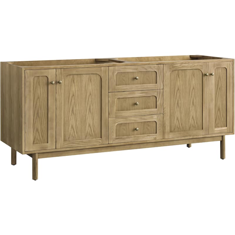 James Martin Vanities 545-V72-M Laurent 72" Wall Mounted or Free - Light Natural Oak - Oak Finish