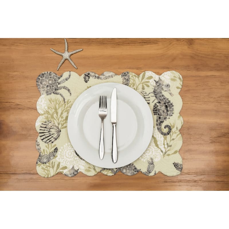 Cannon Beach Quilted Placemat Set 6