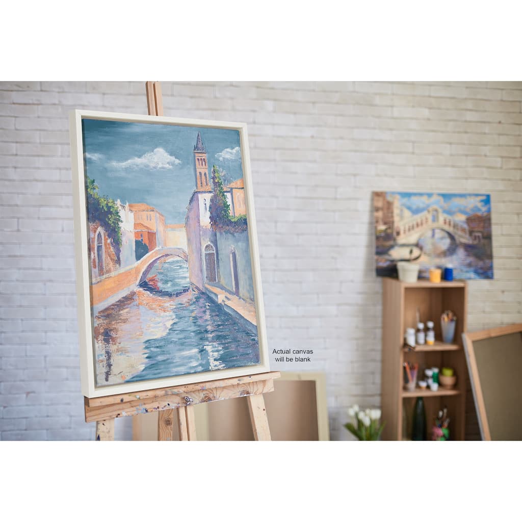 Kate and Laurel Sylvie Blank Framed Canvas