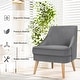 preview thumbnail 20 of 34, Costway Accent Chair Velvet Upholstered Single Sofa with Rubber Wood - 27'' x 25'' x 30''