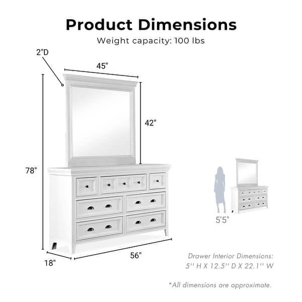 dimension image slide 9 of 10, Furniture of America Saer 6-Piece Storage Platform Bedroom Set with USB Port