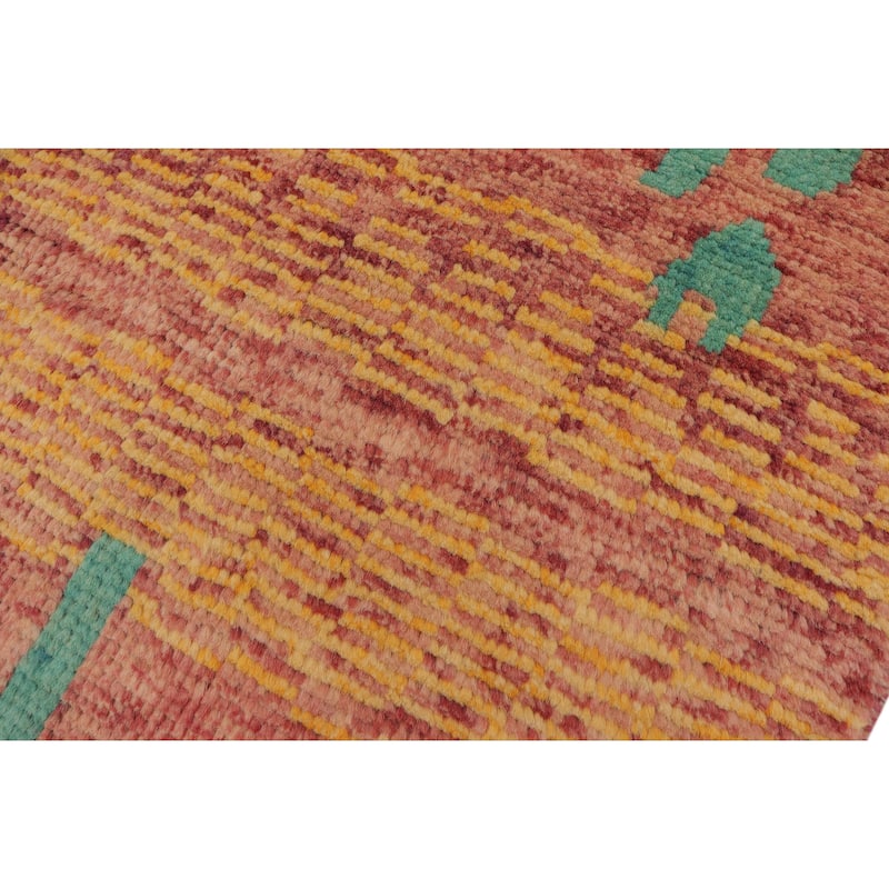 Shabby Chic Balochi Beck Purple/Blue Hand Knotted Wool Rug - 4'11'' x 8'1''