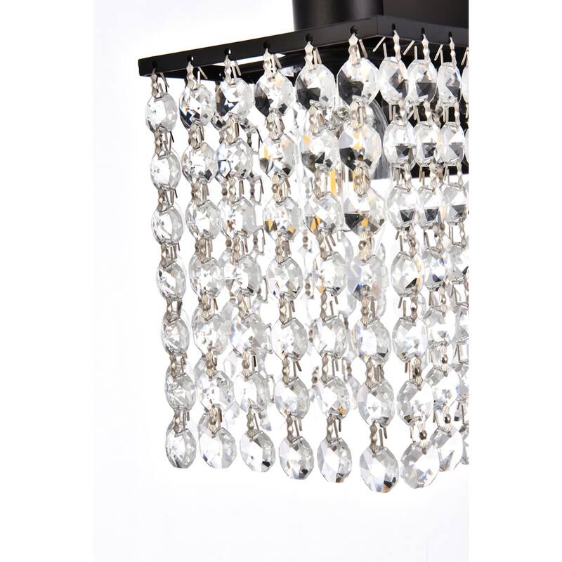 Phoenix 1 Light Bath Sconce with Clear Crystals