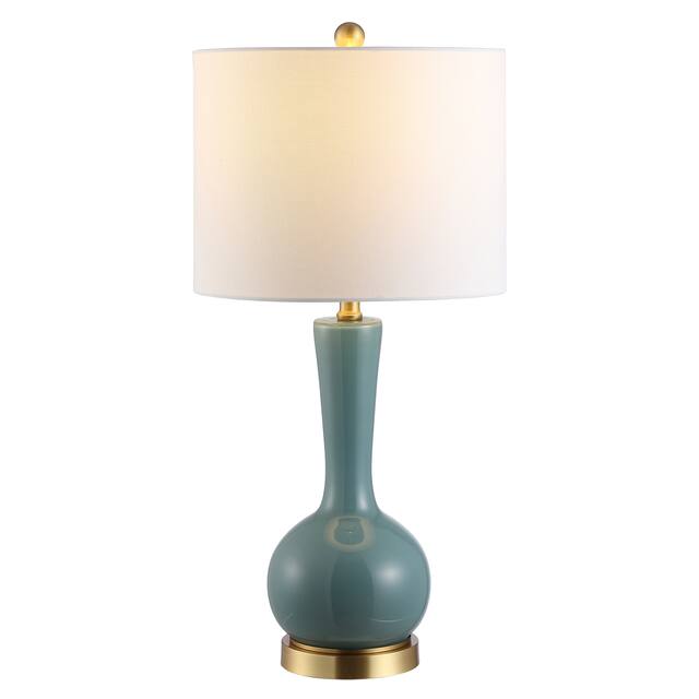 SAFAVIEH Lighting 27-inch Gaetna Glass Table Lamp - 13" x 13" x 27"