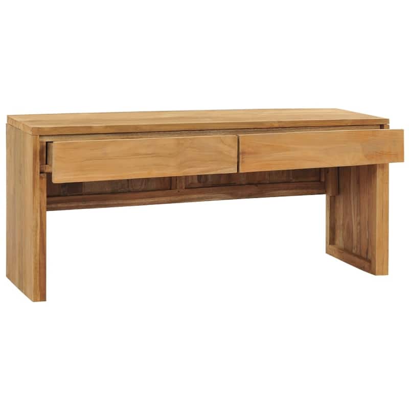 vidaXL TV Stand 39.4"x13.8"x17.7" Solid Wood Teak