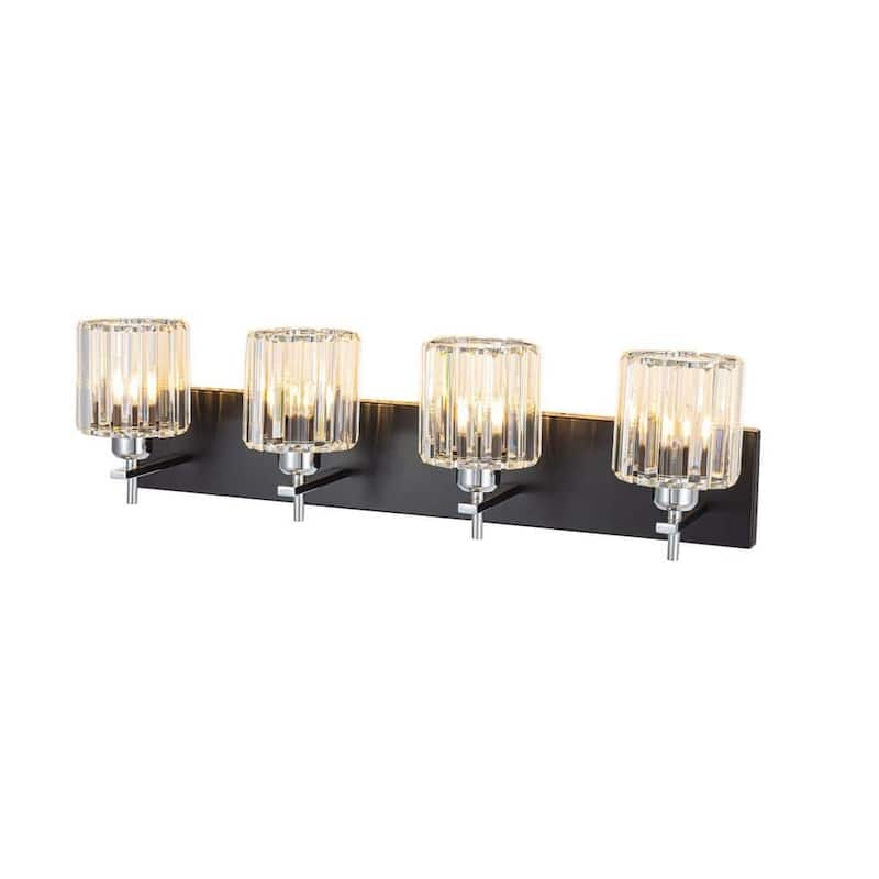 Mid-Century Modern Dimmable Bathroom Vanity Light Crystal Glass Wall Sconce