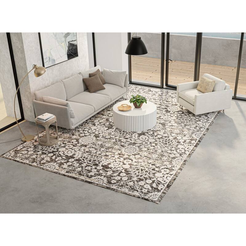 Bashian Bryce Charcoal Transitional Area Rug