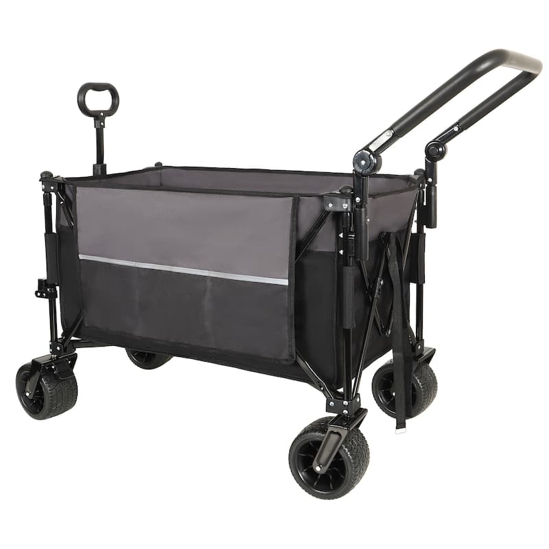 Heavy-Duty Folding Wagon Cart with 360° All-Terrain Wheels