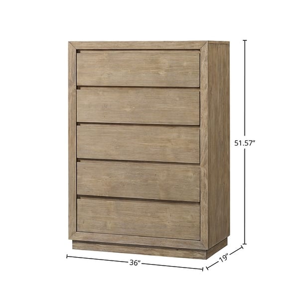 dimension image slide 0 of 2, Bello 5-Drawer Pine Chest