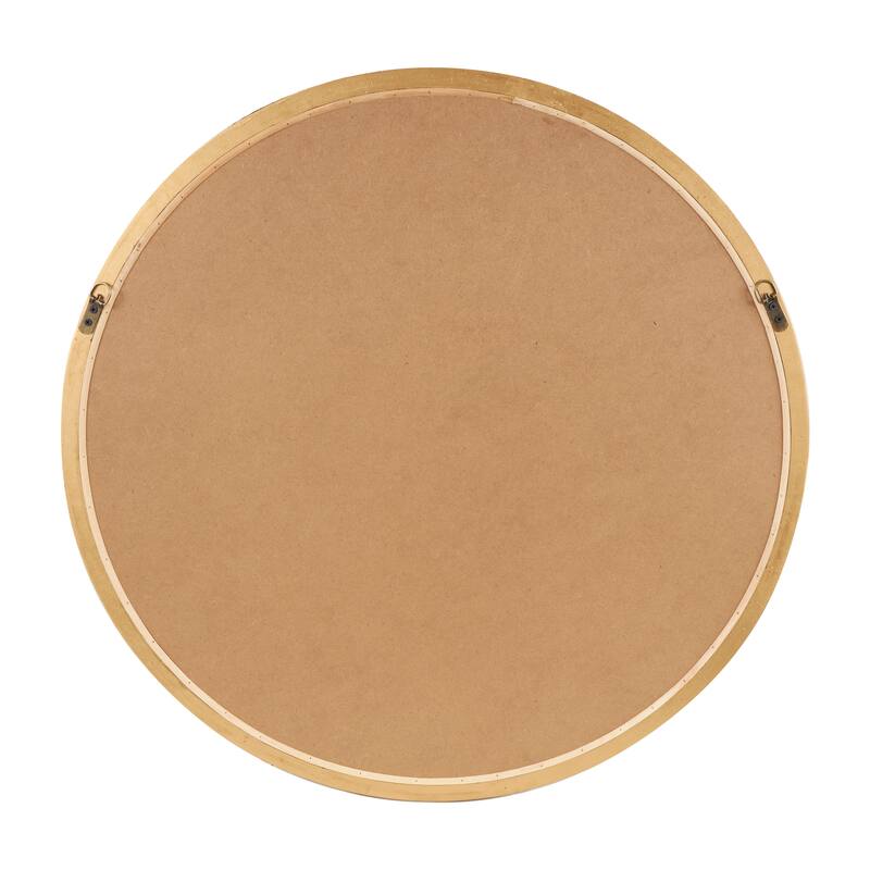 Brown Wooden Ribbed Wall Mirror