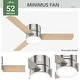 preview thumbnail 16 of 23, Hunter 52" Minimus Modern Sleek Low Profile Ceiling Fan with LED Light, Handheld Remote - Contemporary, Transitional