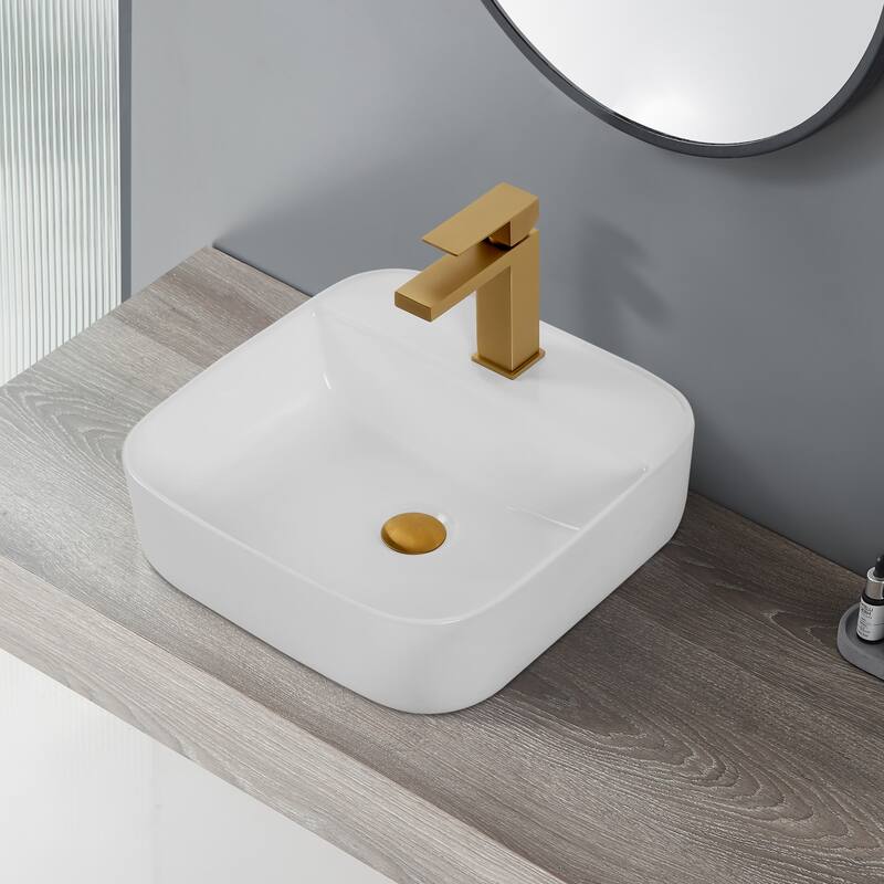 Square Countertop Ceramic Washbasin