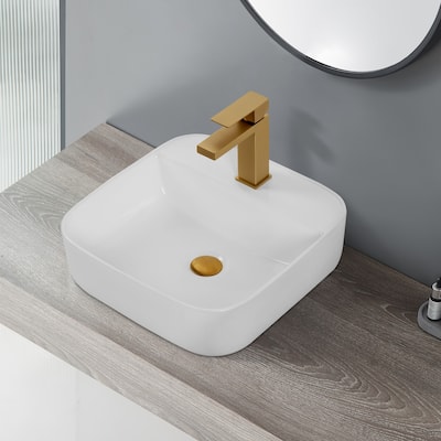 Square Countertop Ceramic Washbasin