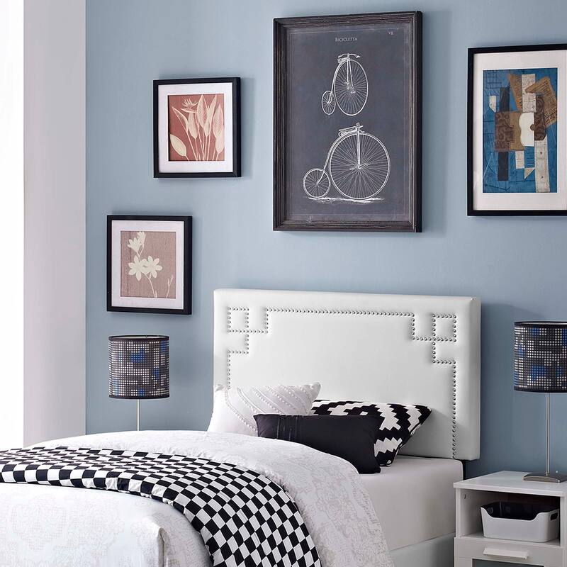 Josie White Vinyl Headboard