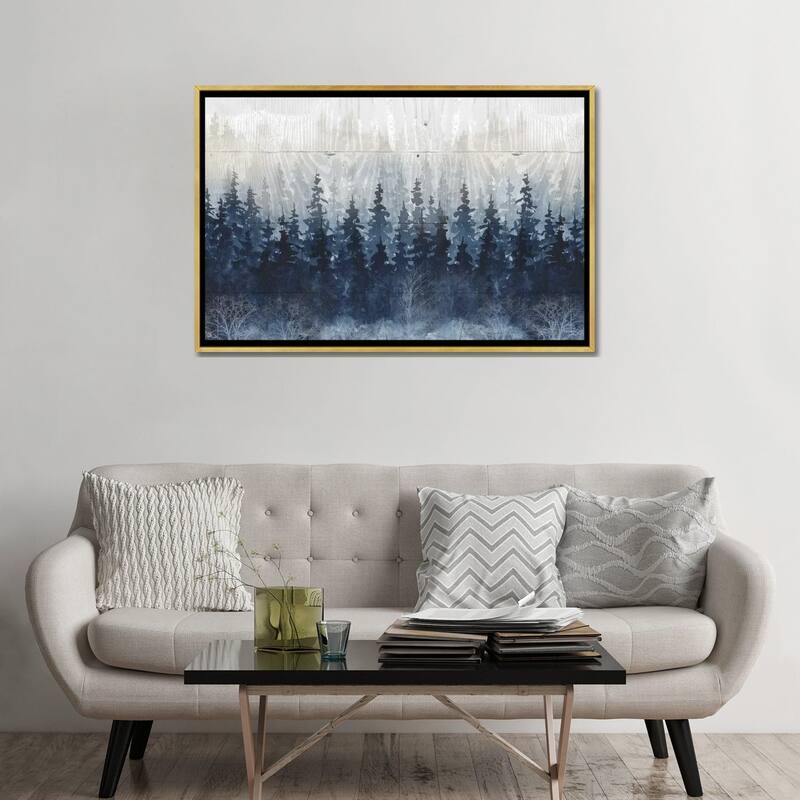 iCanvas "Misty Indigo Forest" by Carol Robinson Framed Canvas Print