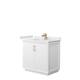 Option White, Bronze Trim, White Cultured Marble Top