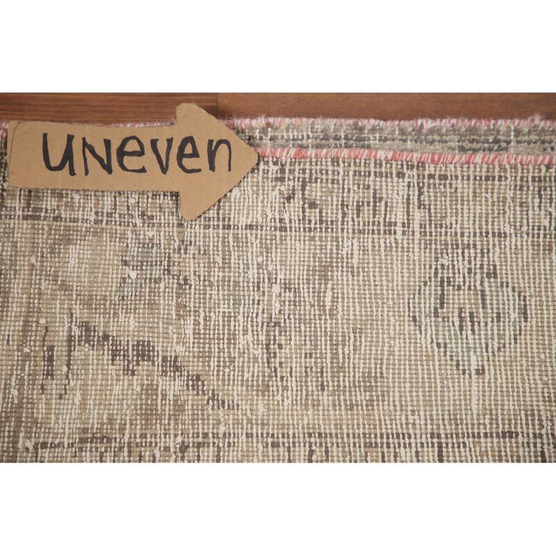 Hand Knotted Oriental 100% Wool Carpet Traditional Medallion Beige & Ivories Tabriz Area Rug - 9' 11'' X 6' 2''