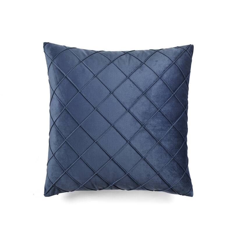 Lush Decor Velvet Diamond Pintuck Decorative Pillow Cover