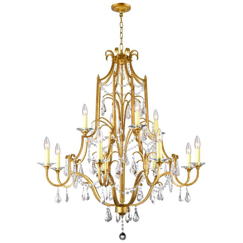 Electra 12 Light Up Chandelier With Oxidized Bronze Finish - Oxidized Bronze - Oxidized Bronze