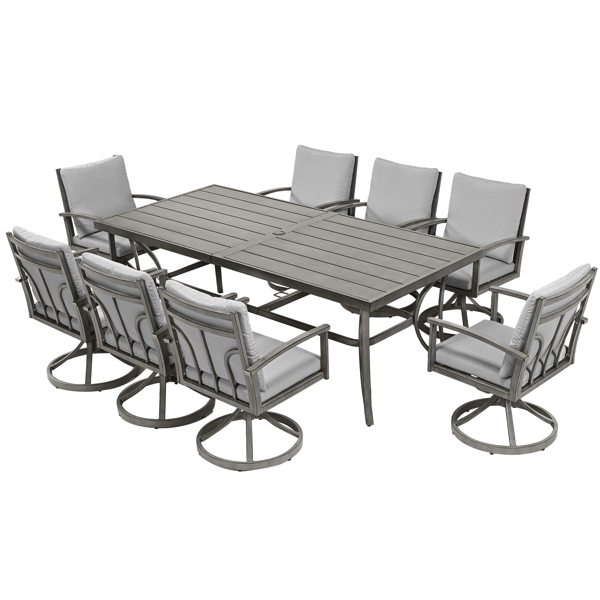 Lebanon 9 piece dining set with cushions top