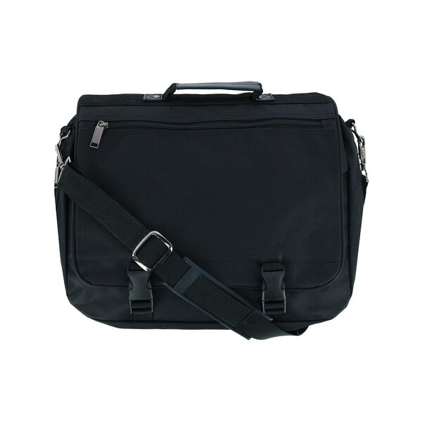 CTM Corporate Raider Expandable Messenger Bag one size Bed