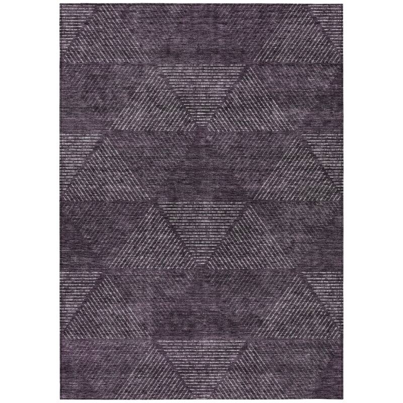 HomeRoots Geometric Transitional Rectangle Outdoor Rug