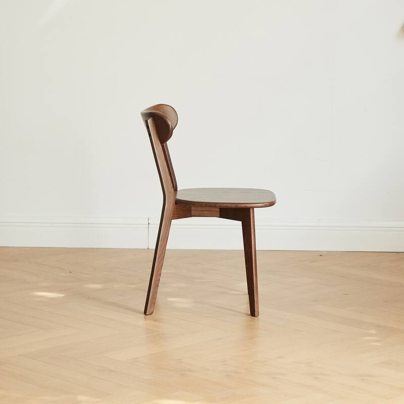 Modern Solid Wood Kitchen Dining Chair with Curved Backrest, Non Slip Feet for Dining Room Kitchen Living Room Bedroom