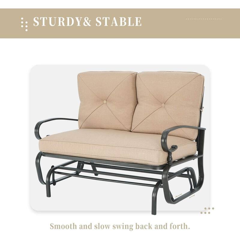 Nista Outdoor Loveseat Glider Chair by Havenside Home