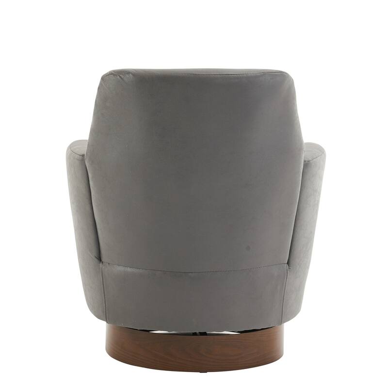 Swivel Round Accent Chairs Armchair with Stainless Steel Base