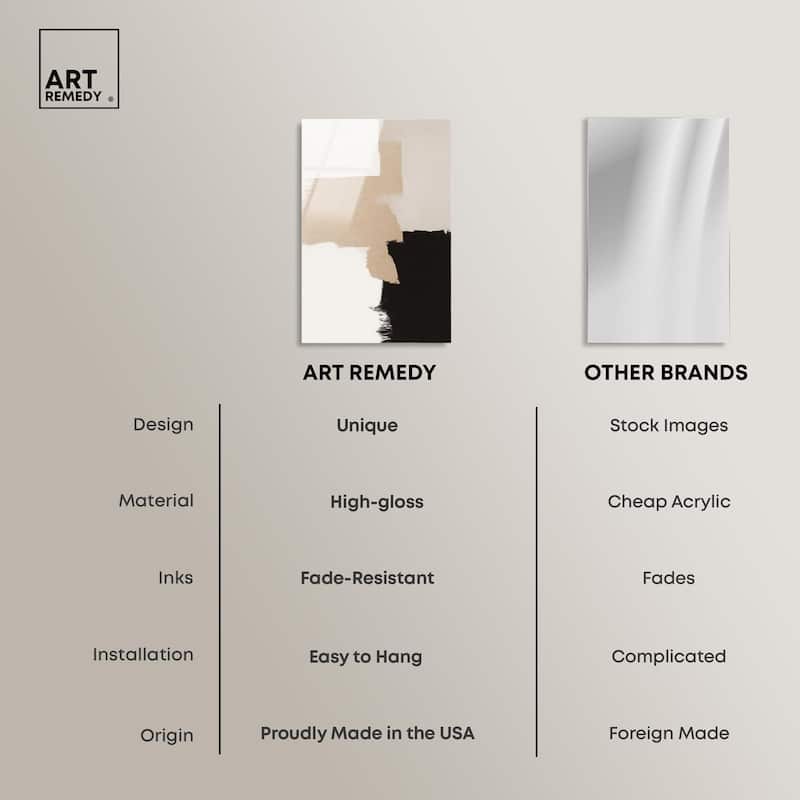 Beige and Black II Acrylic by Art Remedy, Ready to Hang