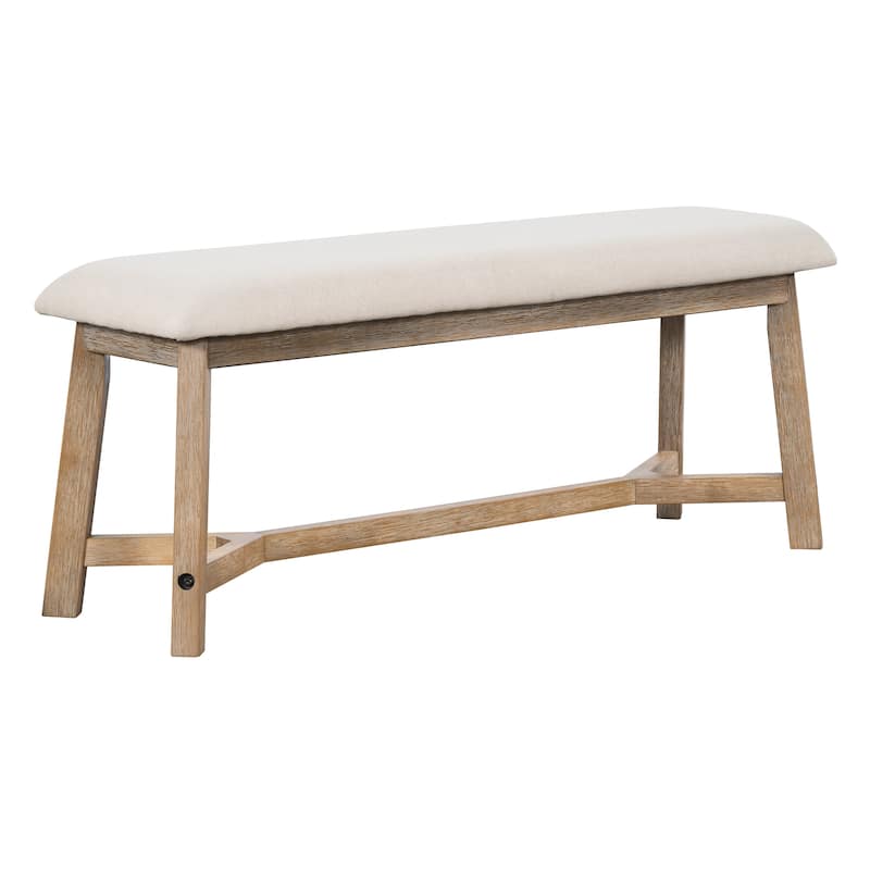 GDFStudio - Trexm Farmhouse 6-piece Dining Sets with Upholstered