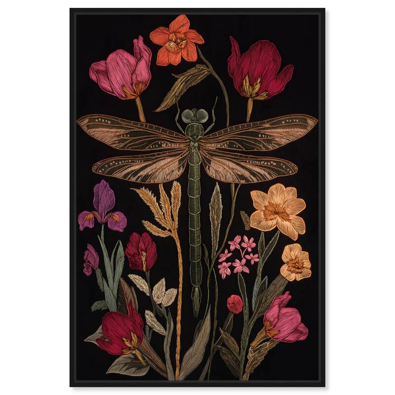 Ruby Reed Rider II Canvas by Art Remedy - 16" x 24" - Black