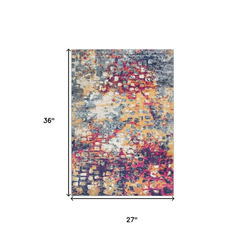 HomeRoots Codo Abstract Modern Square Area Rug