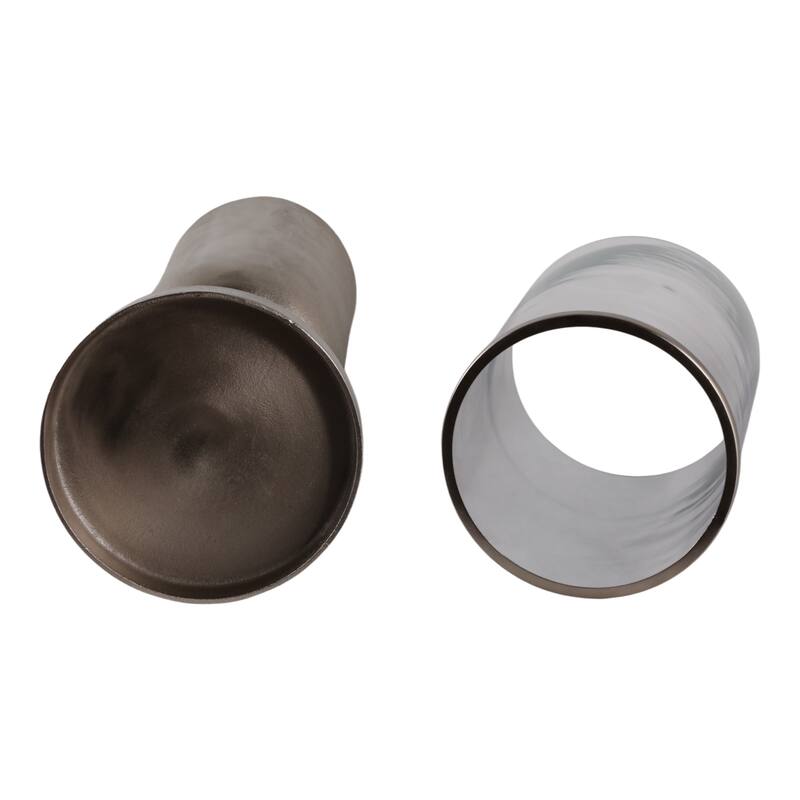 Aluminum Glass Floor Candle Holder Elegant Removable Hurricane