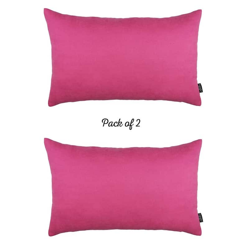 Honey Set of 2 Decorative Throw Pillow Cover Solid Color Lumbar