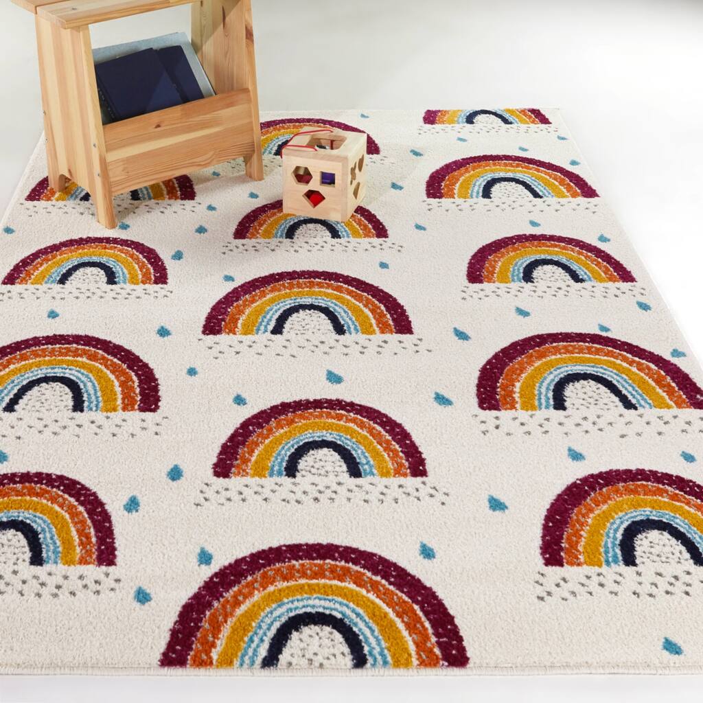 Mod-Tod Mary Kids Rainbow Area Rug