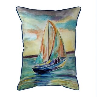 Teal Sailboat Indoor/Outdoor Pillow | Overstock.com Shopping - The Best