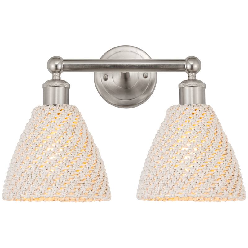 Innovations Lighting Endless Possibilities Edison - Bristol Natural - 2 Light 17" Bath Vanity Light - Brushed Satin Nickel