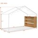 preview thumbnail 18 of 30, Metal PlayHouse Bed Frame with Shelves and LED Warm Lighting