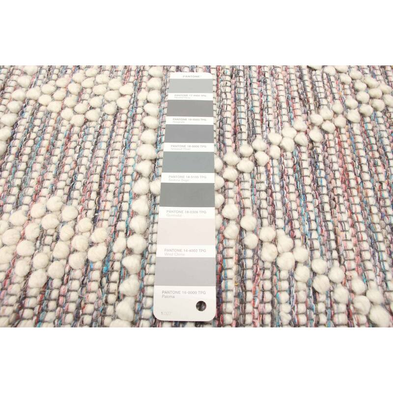 ECARPETGALLERY Braid weave Sienna Grey Wool Rug - 5'0 x 8'3