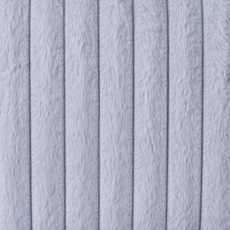 Roomfitters Upholstered Platform Bed Frame with Plush Cloud-Like Headboard and Solid Wood Slats, Grey and Black